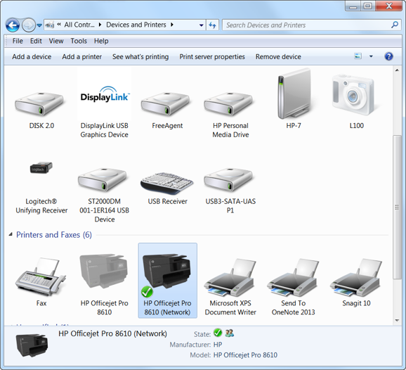uninstall devices and printers